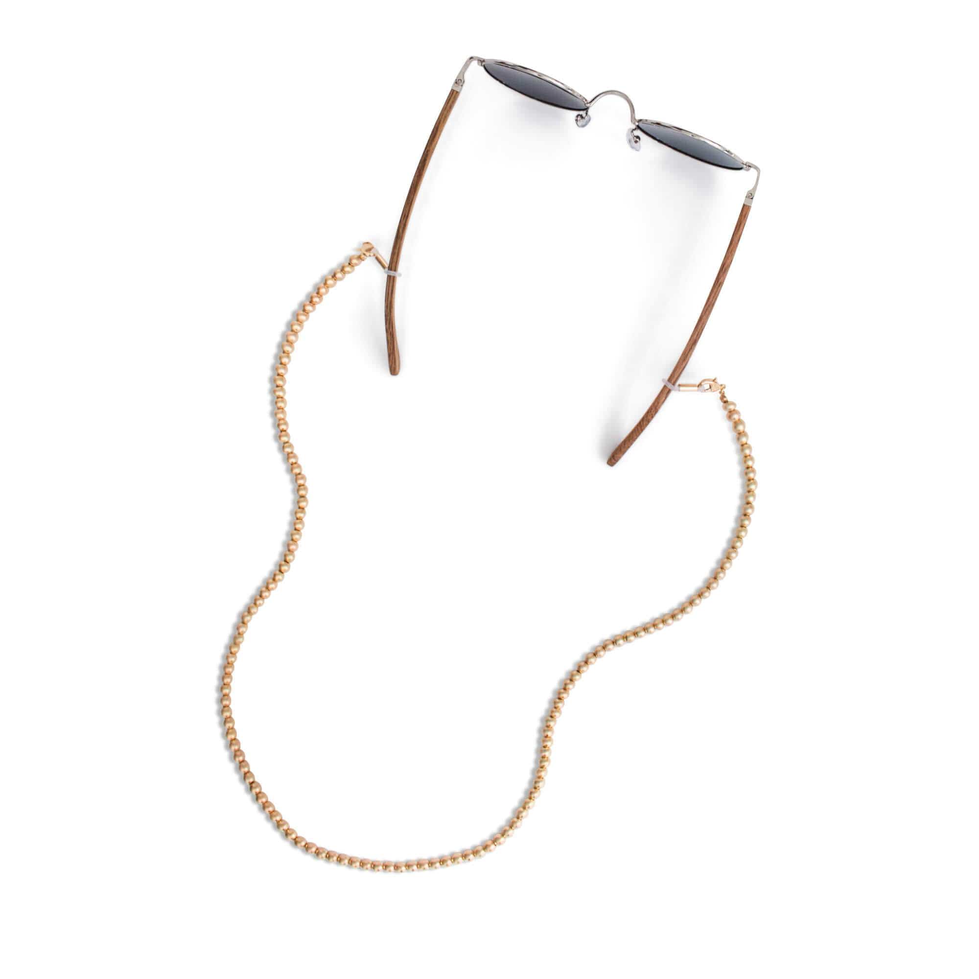 Brillenkette - Gold Perlen Brillen Kette