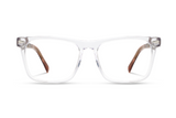 Grace Transparente, Gafas cuadradas de acetato transparente - Delantero