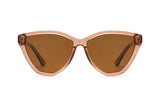 Audrey, Gafas de sol de ojo de gato sobredimensionadas rosas - Delantero