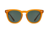 Sunset, Gafas de sol redondas-cuadradas naranjas con lentes verdes polarizadas - Delantero
