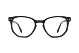 Faith Negro, Gafas Geométricas de Acetato Negro - Delantero
