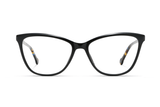 Allure Negro, Cat Eye Gafas de acetato negro - Delantero