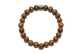 Pulsera de cuentas de madera para hombre y mujer
