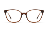 Gafas de acetato marrón sereno, ovaladas - Delantero