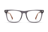 Grace Gris, Gafas cuadradas de acetato gris - Delantero