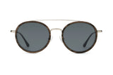 Aspen Plata, Gafas de sol redondas de doble puente - Delantero