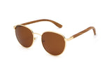 Austin Gold, Gafas de sol redondas de metal dorado - Acodadas