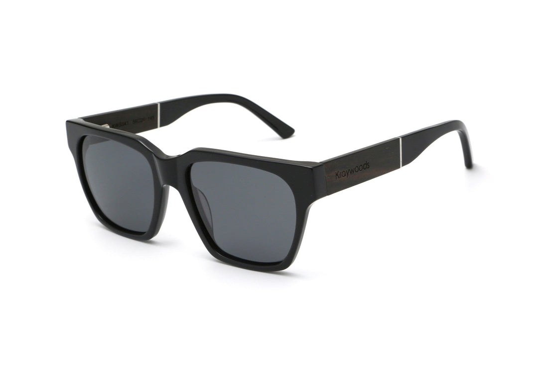 Ava, Gafas de sol cuadradas oversize negras - Acodadas