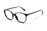 Serene Negro, Gafas Ovaladas de Acetato Negro - Acodadas