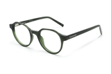 Wonder Green, Gafas redondas geométricas de acetato verde - Acodadas