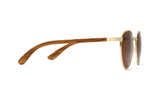 Austin Gold, Gafas de sol redondas de metal dorado - Lado