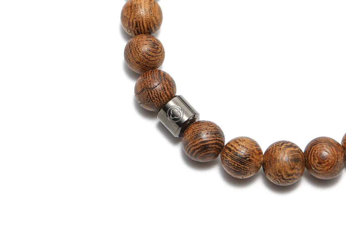 Pulsera de cuentas de madera para hombre y mujer