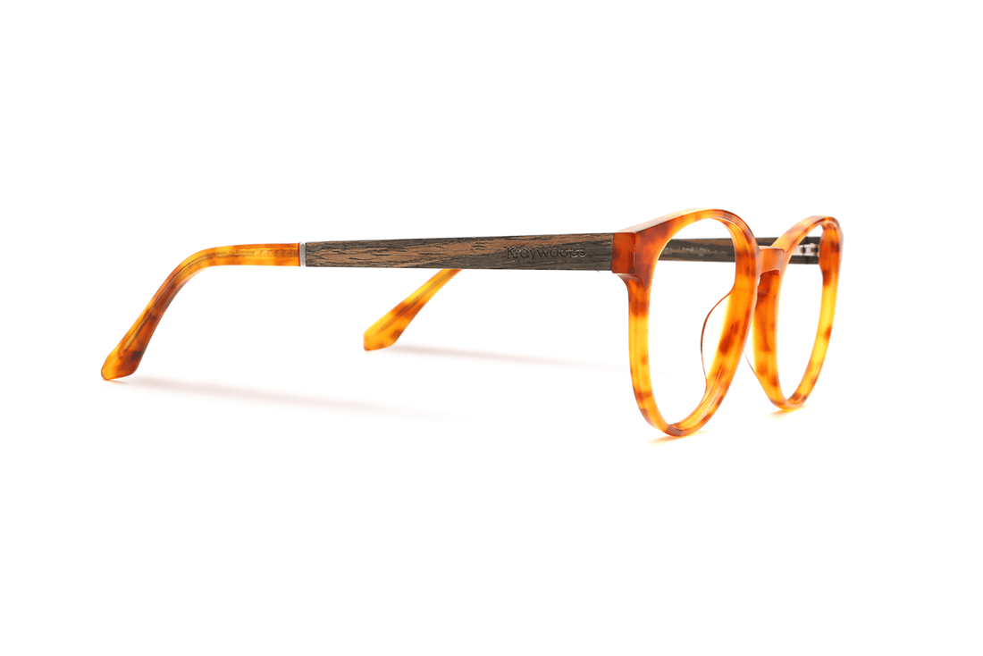 Gafas Ovaladas Hope Naranja, Tortuga Naranja - Lateral