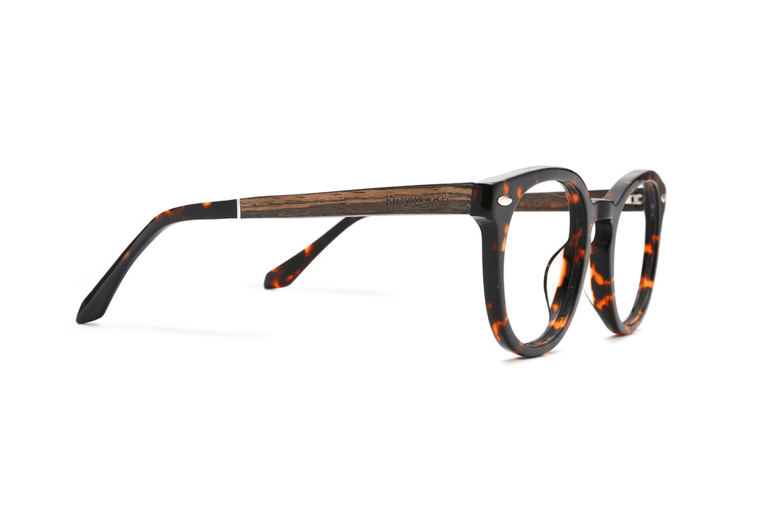 Fierce Negro, Gafas con montura redonda gruesa negra - Lado