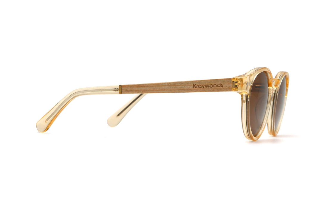 Jazz, Gafas de sol redondas pequeñas marrones - Lado