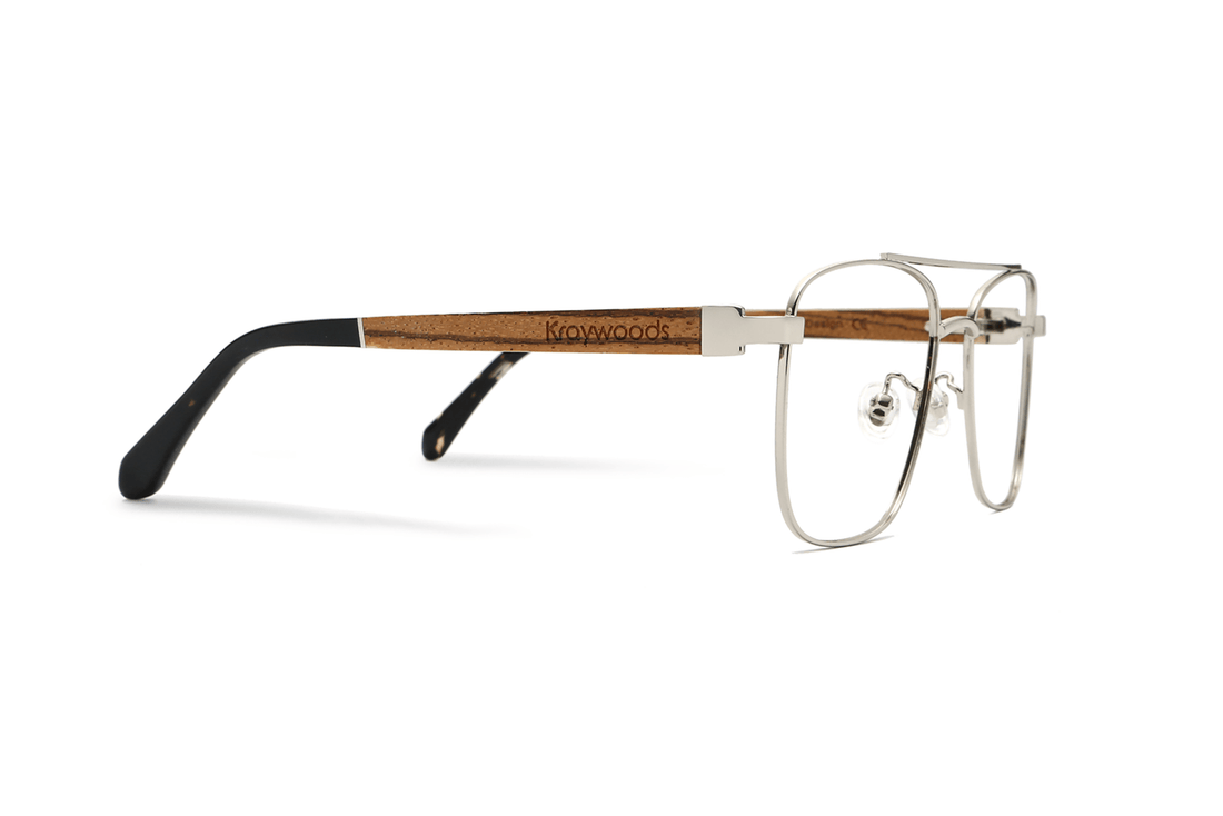 Drive Plata, Gafas de Aviador Retro Cuadradas - Lado