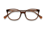 Gafas Ovaladas de Acetato Marrón Sereno - Plegadas
