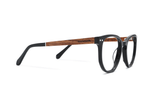 Faith Negro, Gafas Geométricas de Acetato Negro - Lado