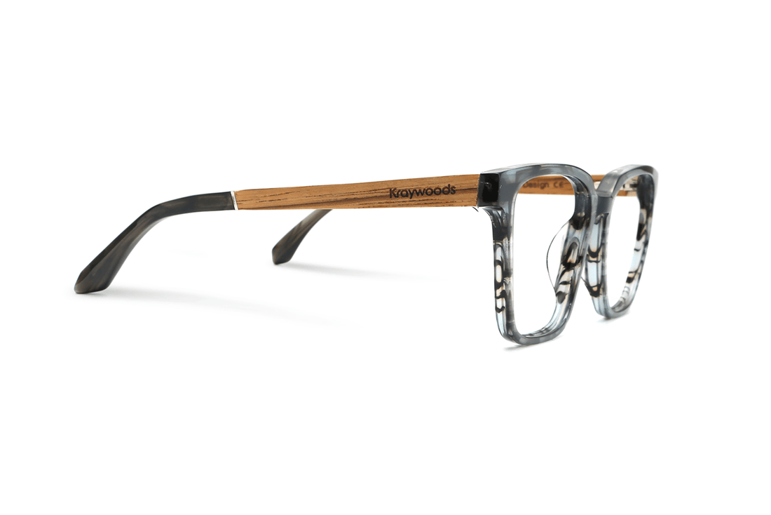 Trust Grey, Gafas cuadradas de acetato gris - Lado