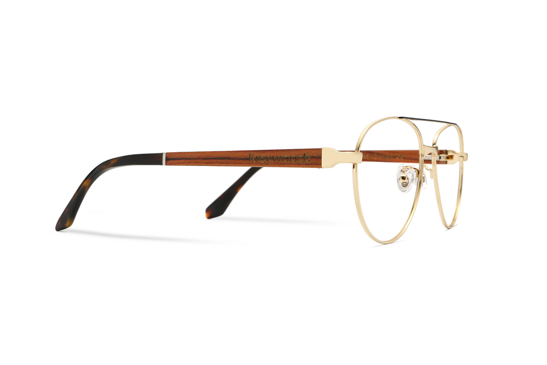 Gafas de Aviador Purpose Negras, Sobredimensionadas - Laterales