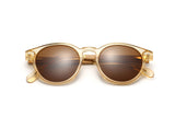 Jazz, Gafas de sol redondas pequeñas de color marrón - Plegadas