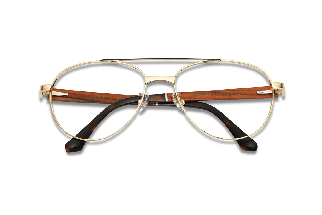 Gafas de aviador sobredimensionadas Purpose Gold - Plegadas