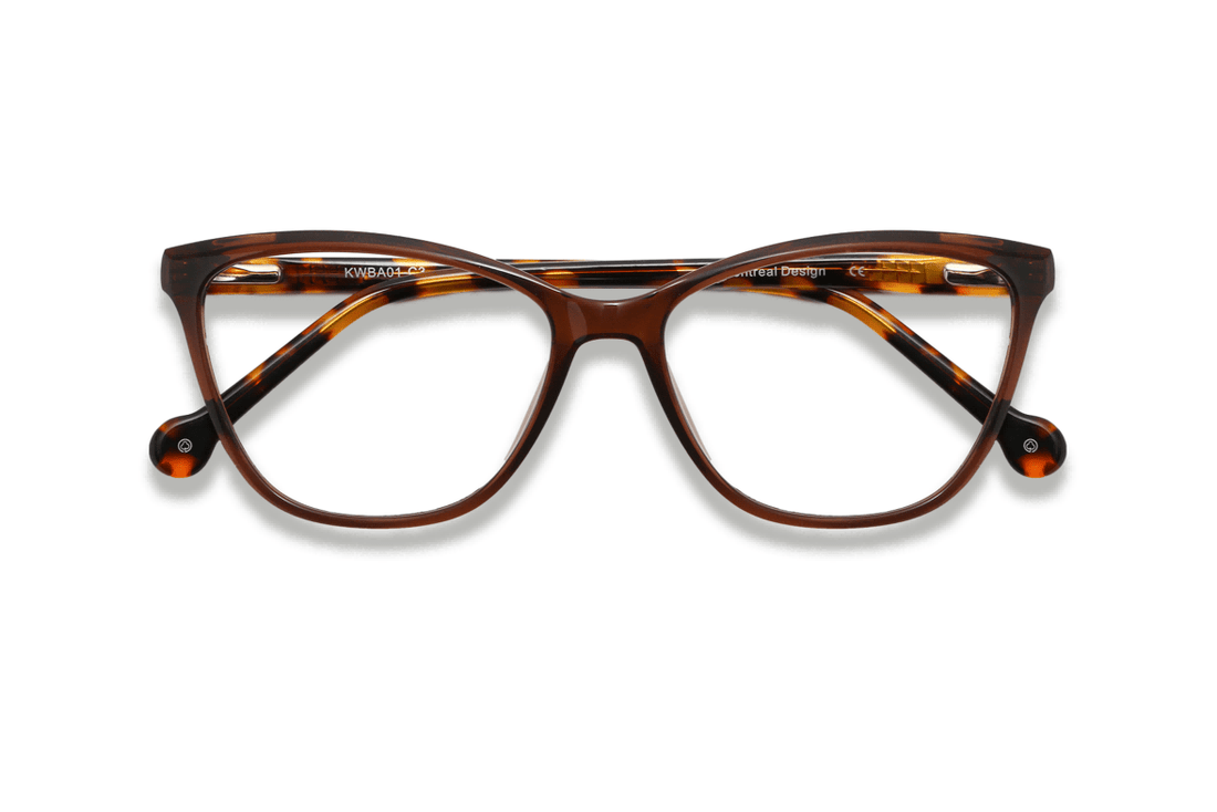 Allure Marrón, Gafas de Acetato Marrón Ojos de Gato - FOlded