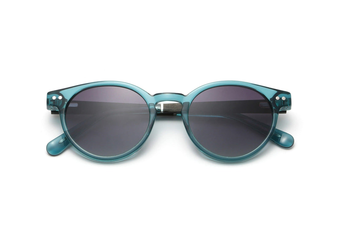 Flash, Gafas de sol redondas azul claro - Plegadas
