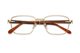 Fair Gold, Gafas cuadradas de metal dorado - Plegadas