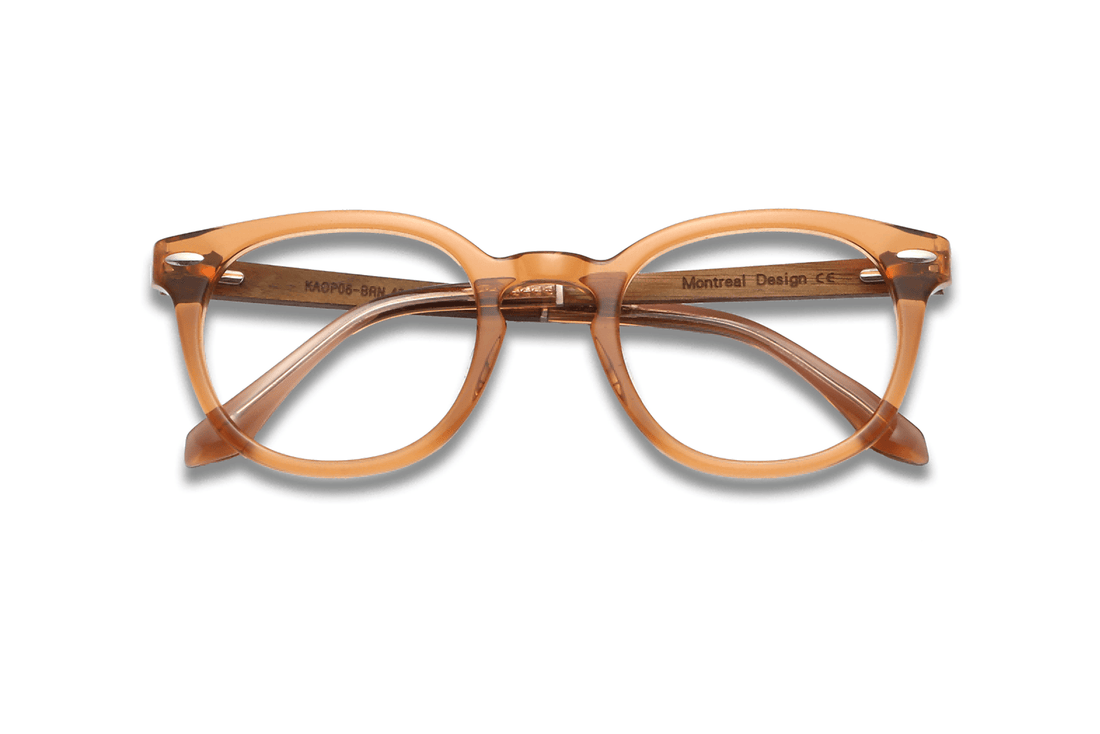 Gafas con montura gruesa Marrón Feroz, Marrón Claro - Plegadas