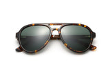 Runner, Gafas de sol de aviador de tortuga verde - Plegadas