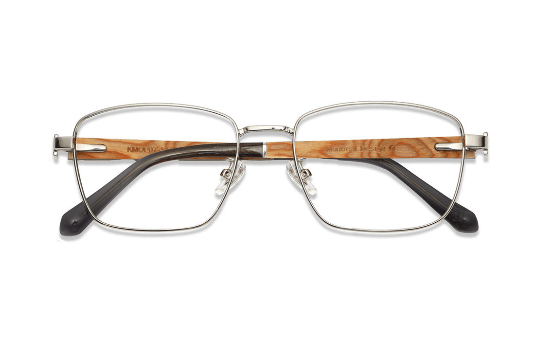 Fair Silver, Gafas cuadradas de metal plateado - Plegadas