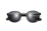 Austin Negro , Gafas de sol redondas de metal negro - Plegadas
