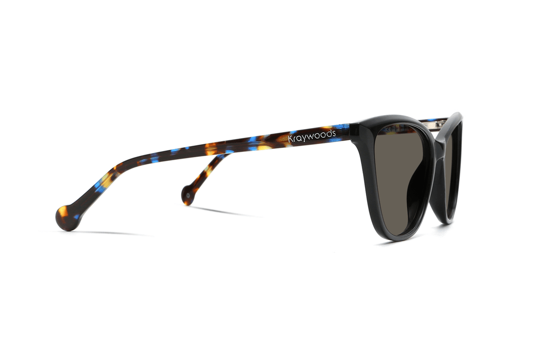 Allure Black, Gafas de sol negras ojo de gato - vista lateral