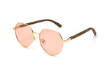 Elton, gafas de sol Elton John en hexágono rosa - anguladas