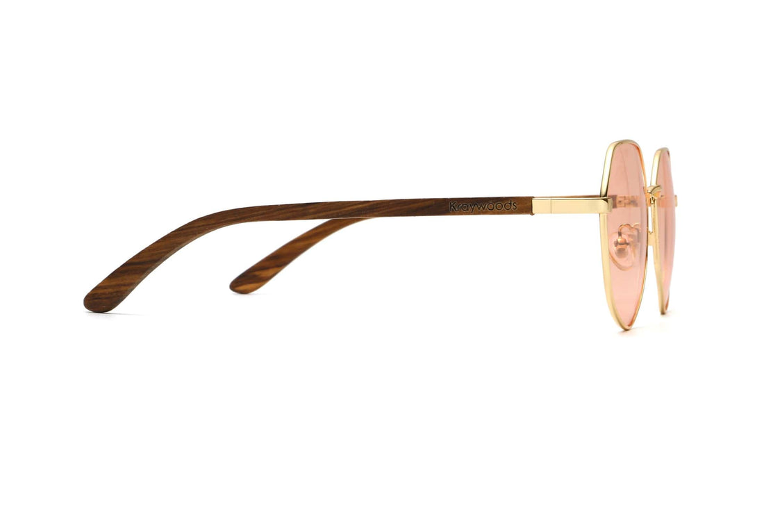 Elton, Elton John Gafas de sol en hexágono rosa - Lado