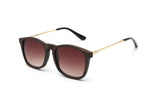 Hazel, Gafas de sol cuadradas marrón degradado - Acodadas