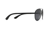 Leo, Gafas de sol de aviador negras con lente polarizada - Lado