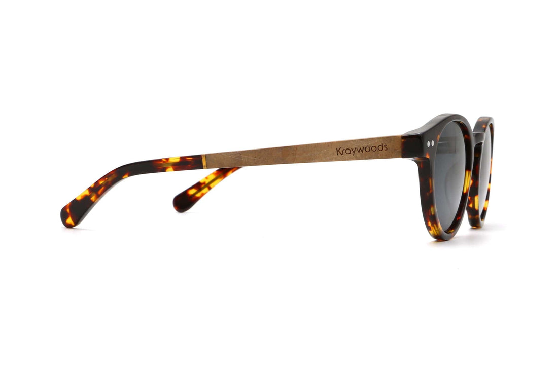 Trevor, Gafas de sol redondas pequeñas de carey - Lado