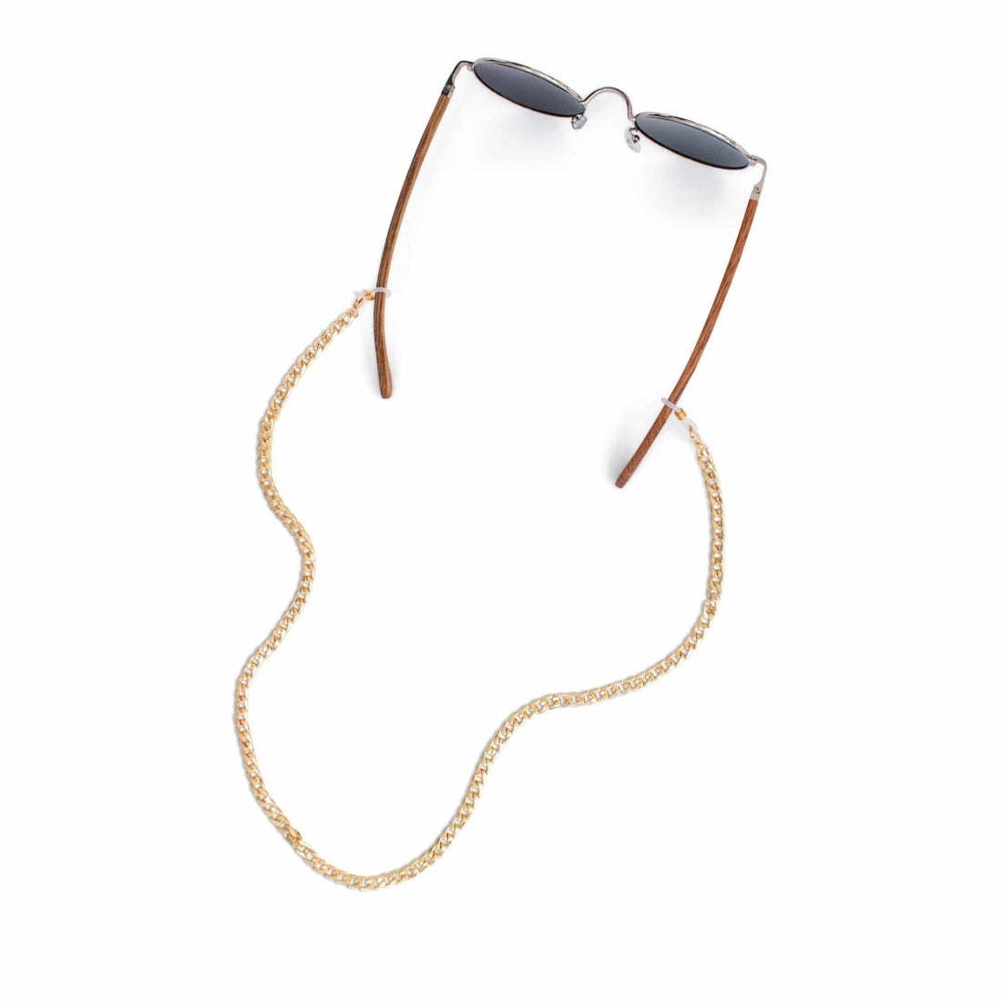 Cadena para gafas - Cadena para gafas de eslabón cubano dorada