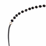 Cadena para gafas - Cadena para gafas de oro y perla negra