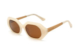 Mia Ivory, Ivory Lunettes de soleil géométriques octogonales - angulaires