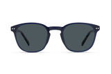 Dare Navy, Occhiali da sole retro squadrati blu navy - vista frontale