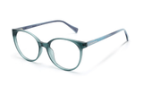 Felicity Blue, Oval Blue Turquoise Acetate Glasses - アングルド・グラス