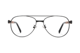Cermin Mata Aviator Bersaiz Besar Hitam - Depan