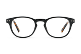 Dash Black, Cermin Mata Asetat Hitam Persegi Retro - Depan
