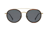 Aspen Gold, Cermin Mata Hitam Jambatan Berganda Bulat - Depan