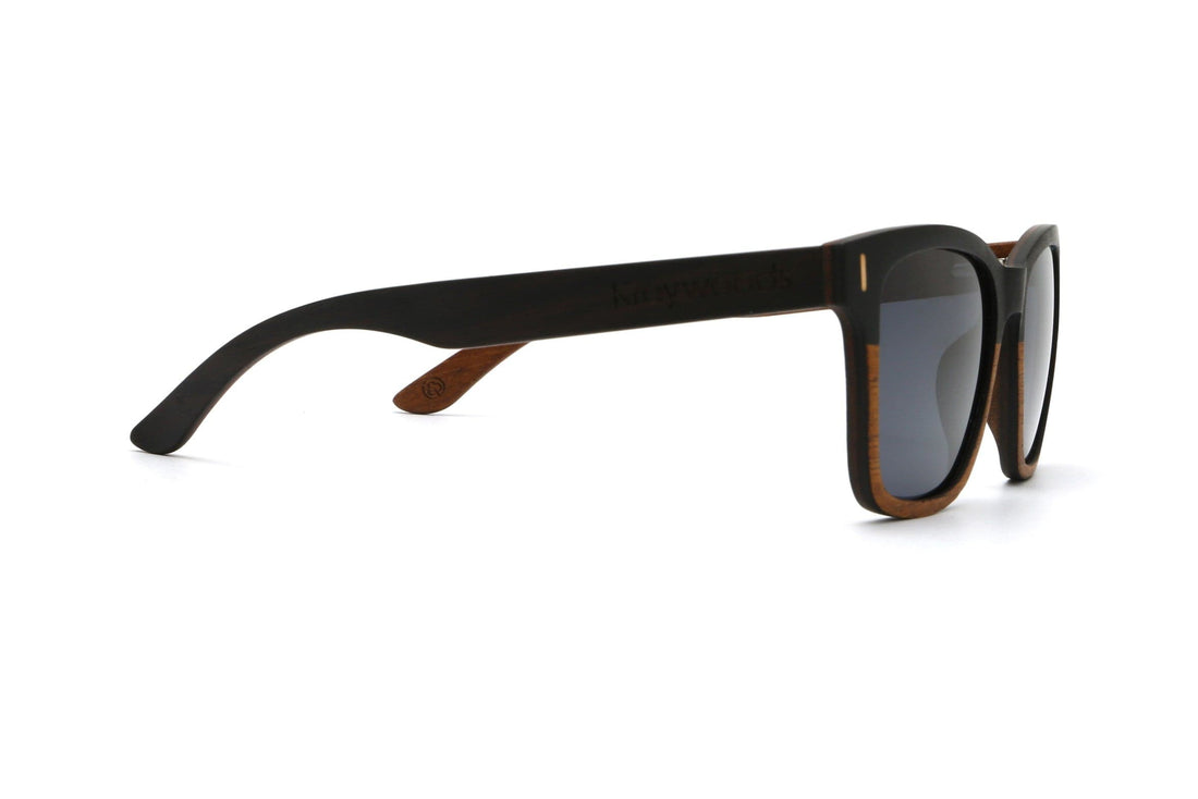 Oxford, Cermin Mata Hitam Kayu Persegi Polarized - Sisi