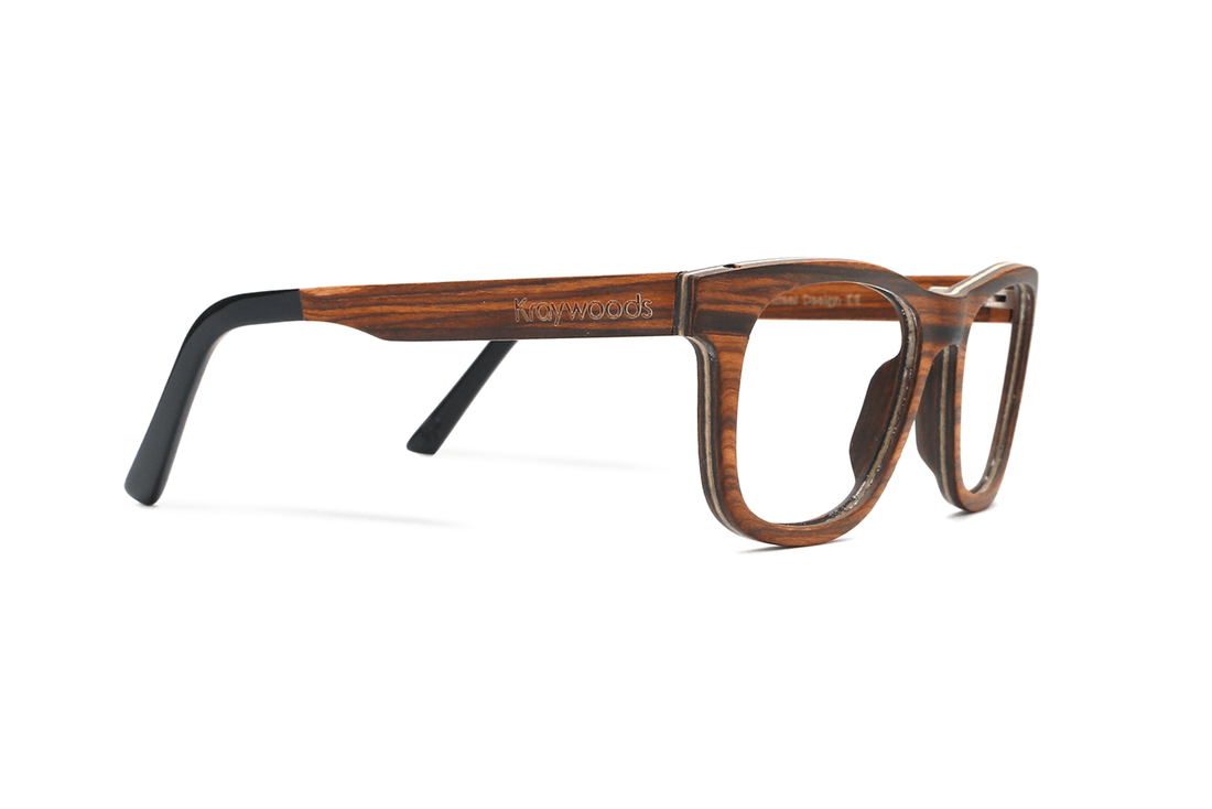 Mawar Berani, Cermin Mata Rosewood Persegi - Tepi