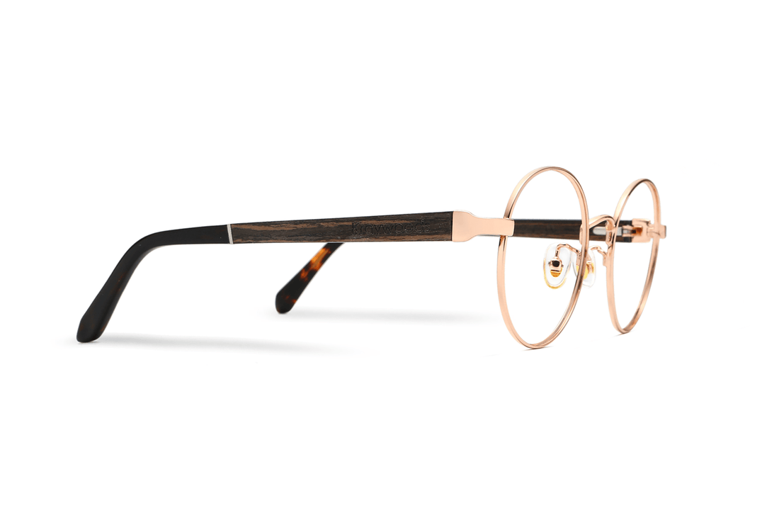 Joy Rose Gold, Cermin Mata Bulat Logam Rose Gold - Sisi